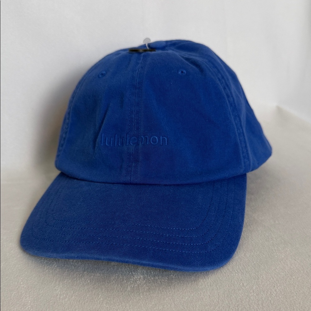NWT Lululemon Unisex Classic Ball Cap *Wash Adjustable Hat L/XL Blue Embroidered